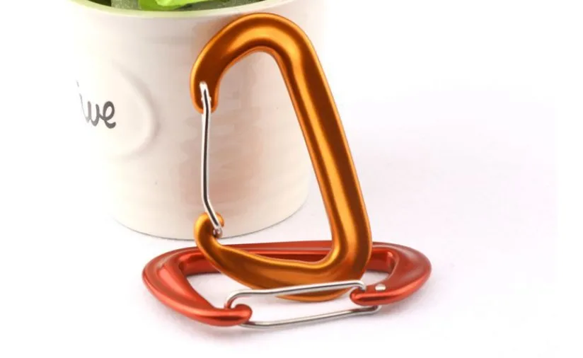 Chinese Rigging Manufacturer Supply Heavy Duty Aviation Aluminum 12KN Wire Gate Super Durable Screwgate Locking Carabiner