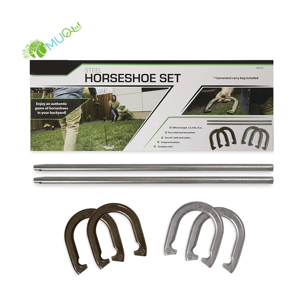Металлические подковы YumuQ В комплект входят подковы, подковы для семьи, детей и взрослых, игры на открытом воздухе во дворе и в саду