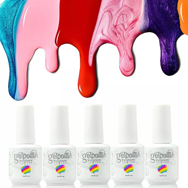 salon use candy color Pink/Blue/Nude/Red gel polish set uv color gel