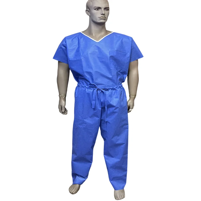 Breathable back panel surgical scrub suits oem manufacturer wholesale disposable medical scrub suit Surgeon scrubs