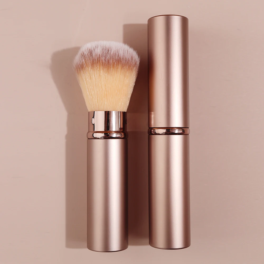 Beauty Planet Hot Sales Portable Rose Gold Makeup Brushes Single Makeup Brush Professional Retractable Kabuki Makeup Brush