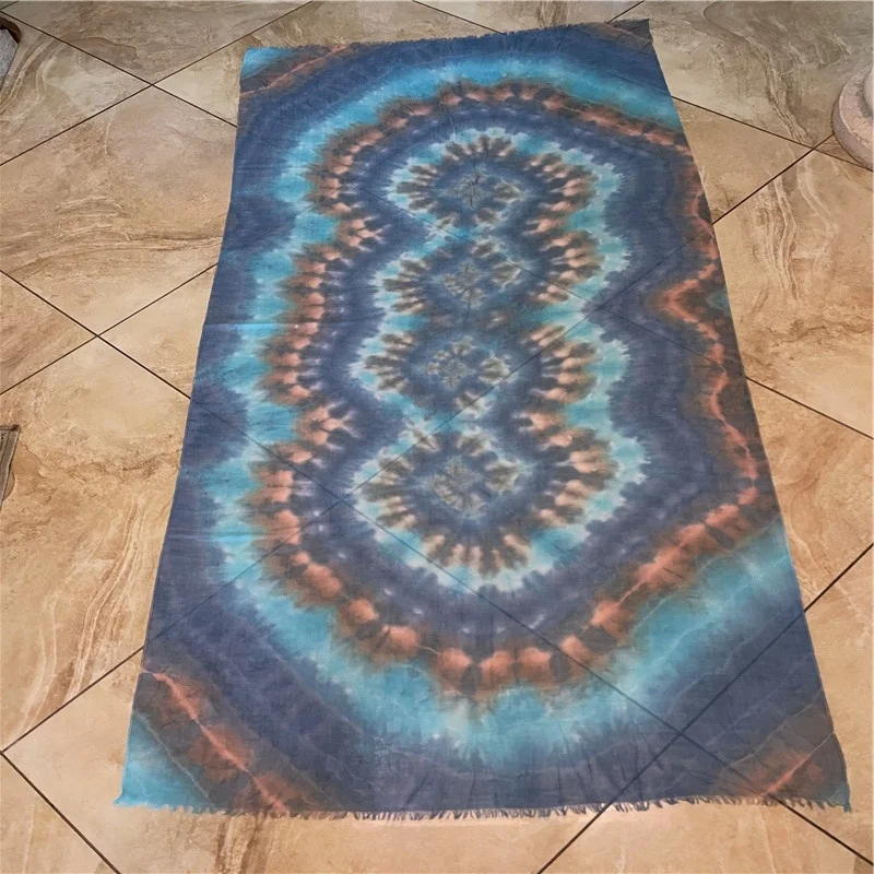 wholesale factory make  printed rainbow color long scarf 100% polyester voile scarf