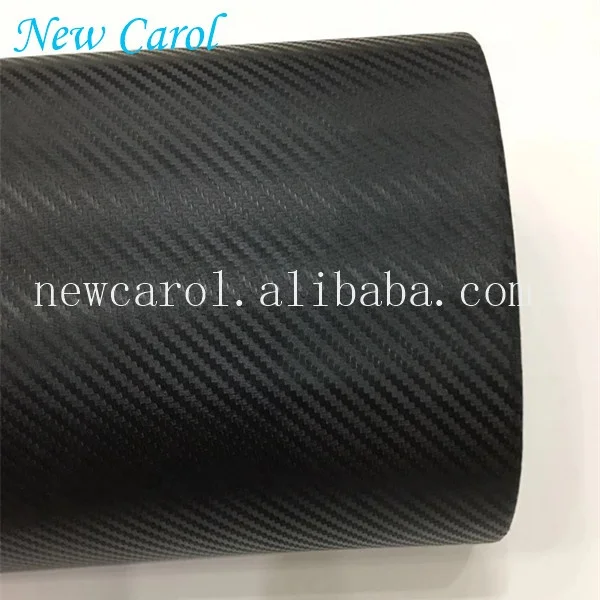 Car Accessories Exterior Decoration PVC Sticker Black 3D Carbon Fiber Vinyl Film