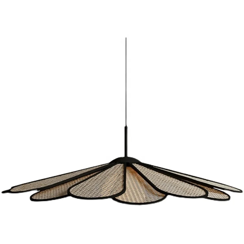 2022 Retro Rattan Pendant Lights Hanging Ceiling Light chandelier indoor lighting hotel lamp Retro