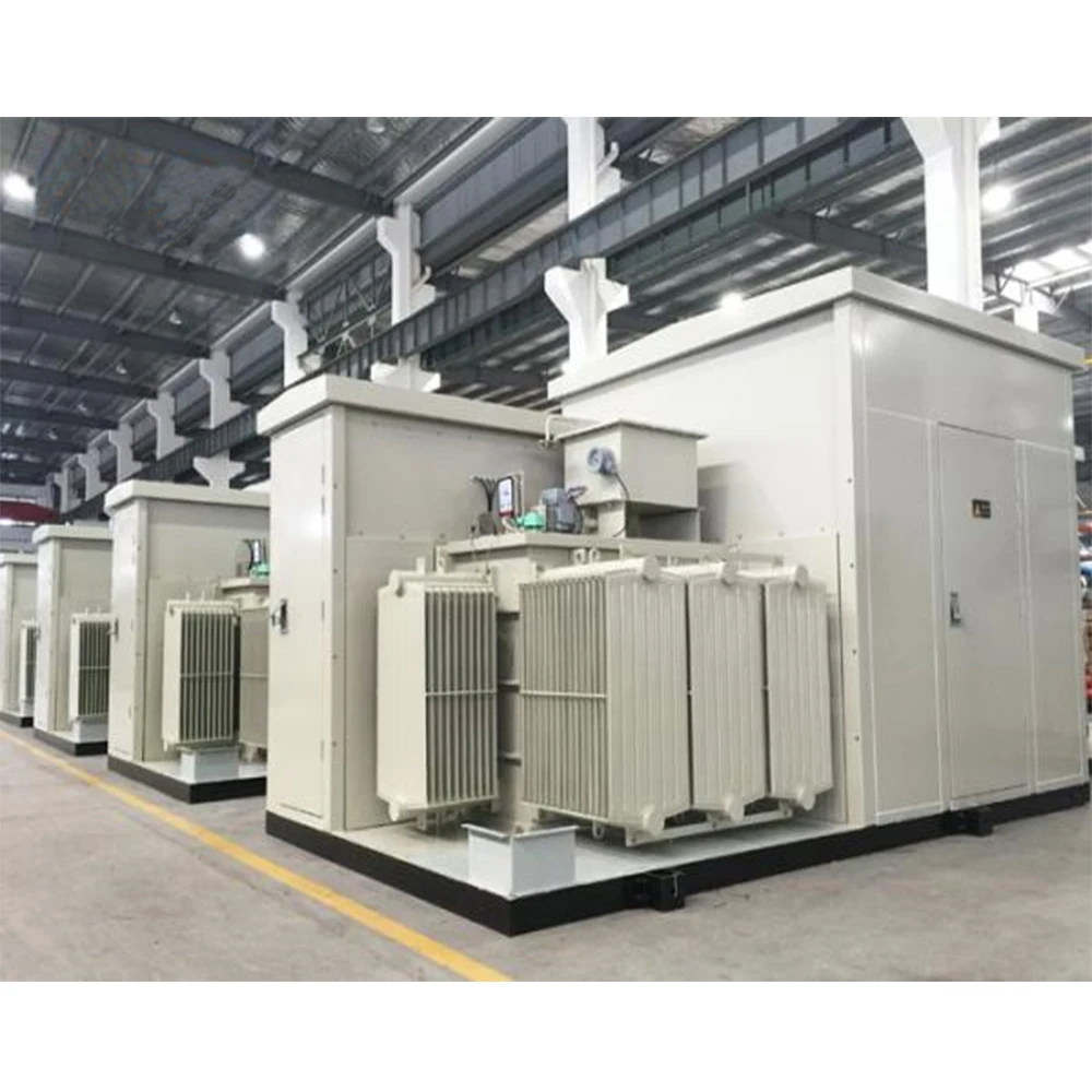 factory price IEC standard 630 kva 800kva 10kv 33kv outdoor box substation with HV switchgear and transformer