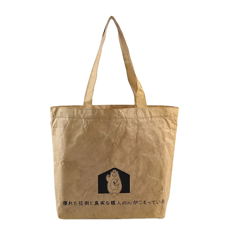 Wholesale Washable Eco-Friendly Dupont Tyvek Kraft Paper Shopping Bag