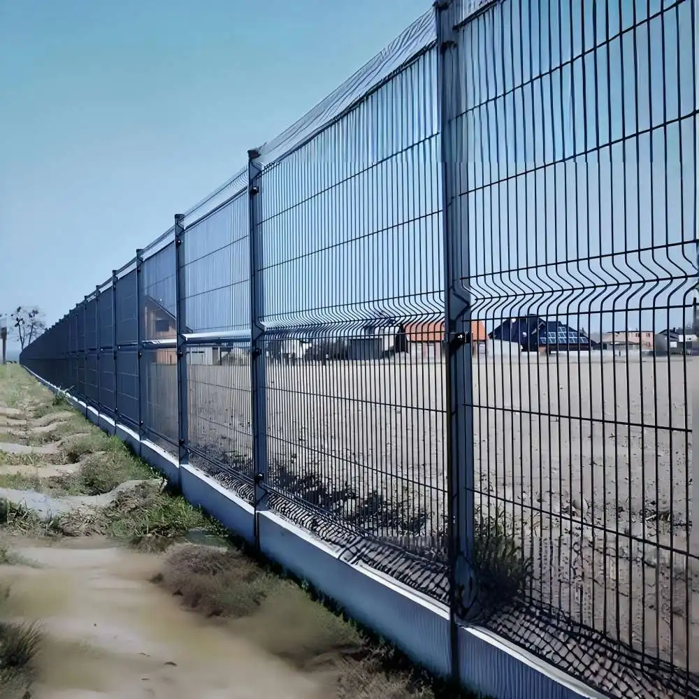 Customized Home Outdoor Decorative 3D Curved Welded Wire Mesh Garden Fence Easily Assembled Highway Fence Panel Pvc Fence