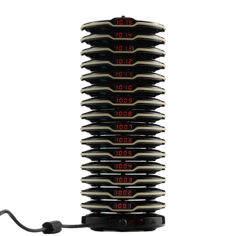 Система ресторана с 15 Таблица зуммеры и 1 передатчик ресторанный пейджер для вызова службы приемник