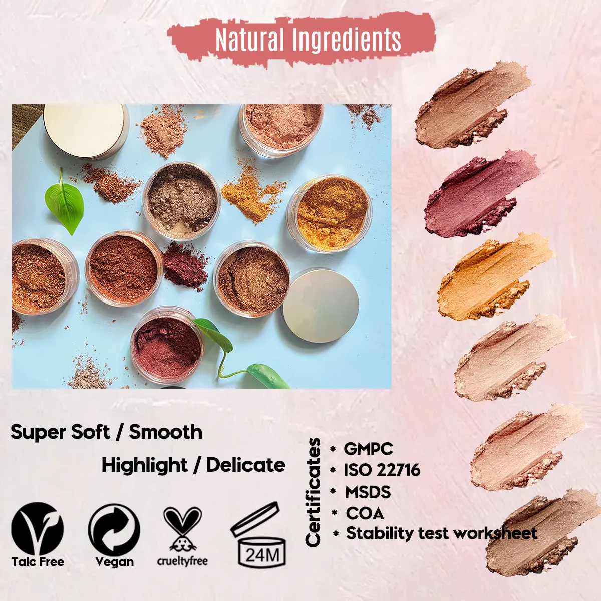 Водонепроницаемый Хайлайтер для макияжа private label Палитра лица макияж без логотипа свободный хайлайтер