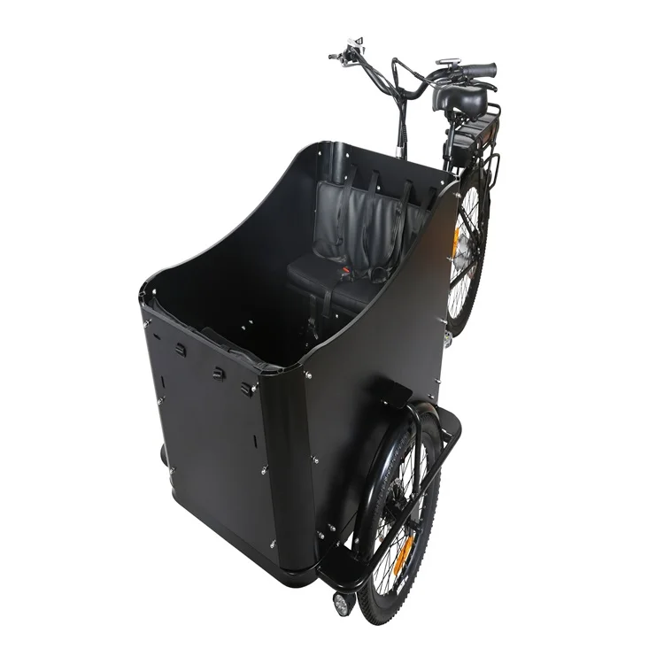 KUAKE trike frame 3 velomobile hybrid bike kid cargo ebike bicicleta electrica electric cargo bike for delivery with front box