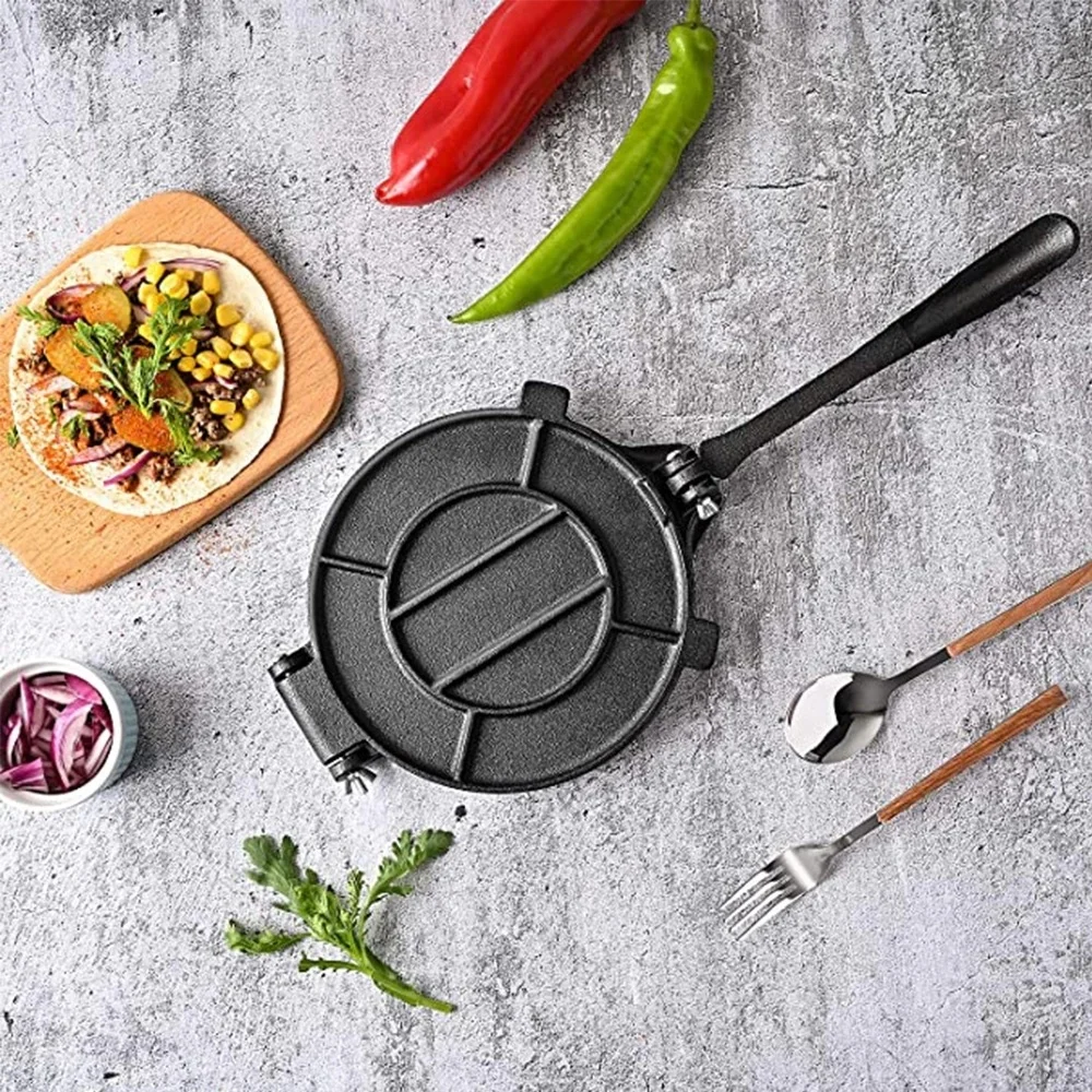 12 Inch Large Heavy Duty Cast Iron Tortilla Press