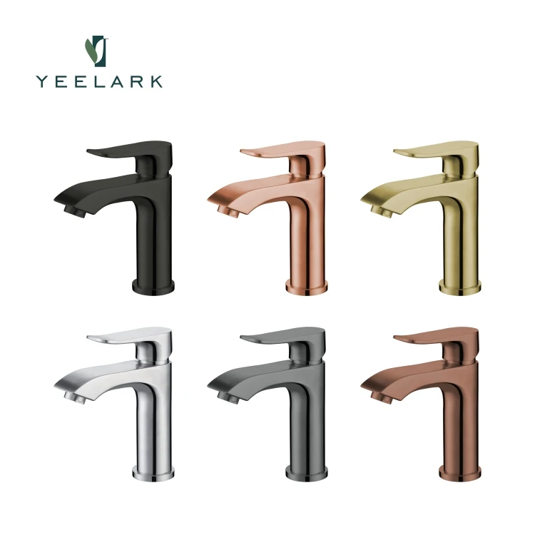 China Factory Popular Waterfall 304 Stainless Steel Brushed Chrome Basin Faucet Hot Cold Water Mixer Taps Bathroom Faucet