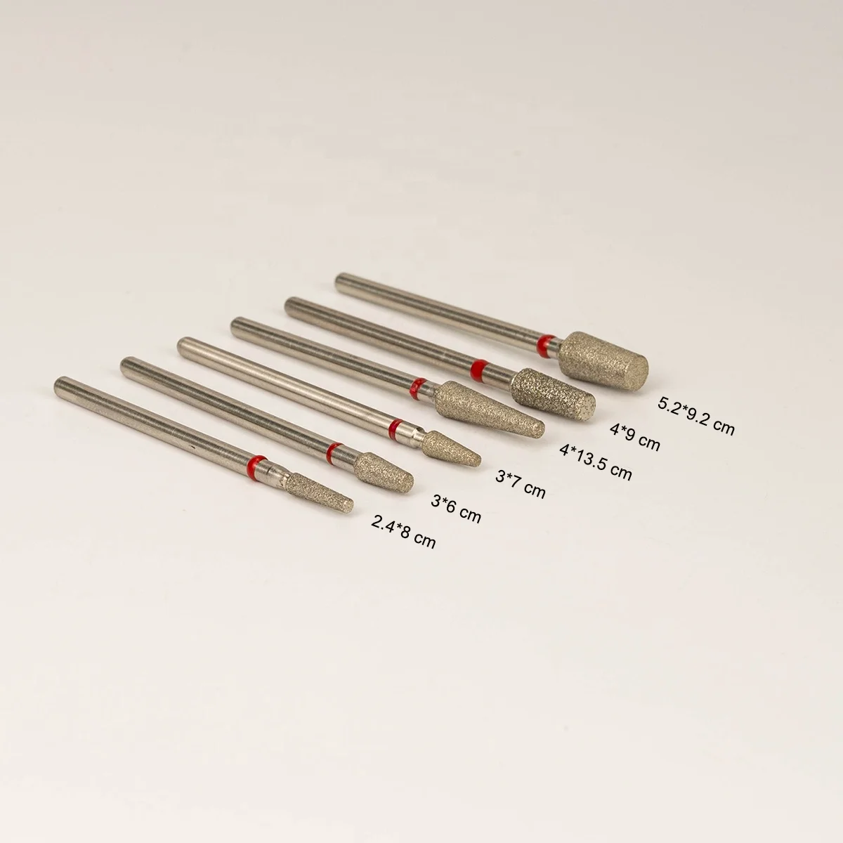 2.4mm Rotary Bur Burrs Safety  Professional Wholesale Tapered Barrel  Efile Manicure Cuticle Russian Diamond Nail Drill Bits