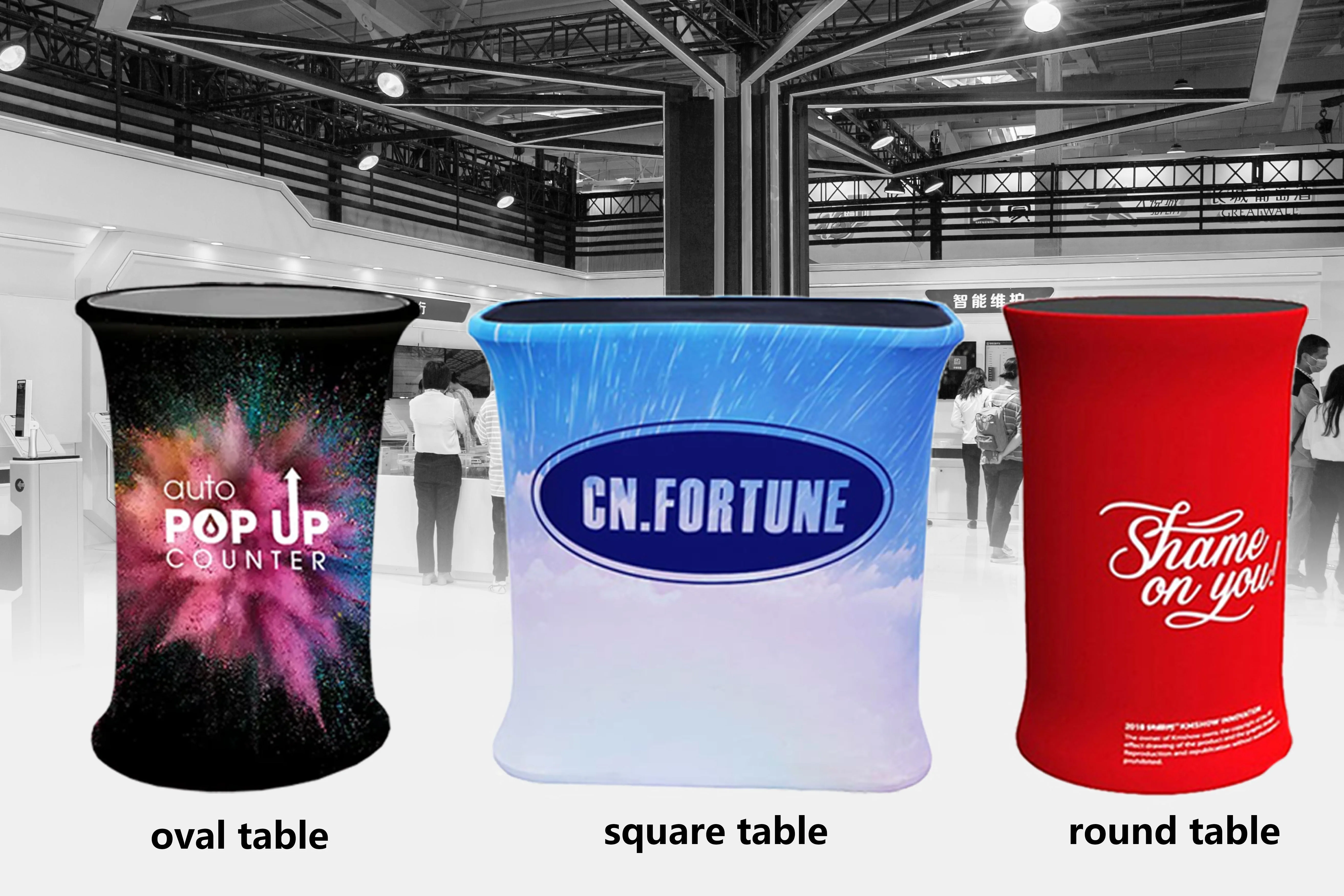 Good Quality Adjustable Portable Trade Show Promotion Table Pop Up Counter Table Stand for trade show booth