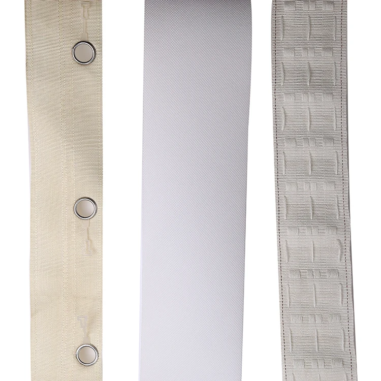 polyester white curtain tape with rings pleated curtain tape decorative trim tape for curtains