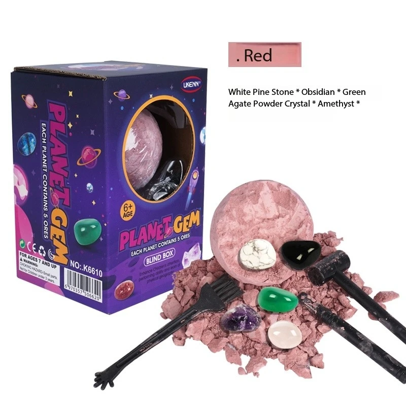 Funny Stem Educational Space Toys Planet Collection Kit Science Solar System Exploring Gems Archaeology Excavation Toys For Kids