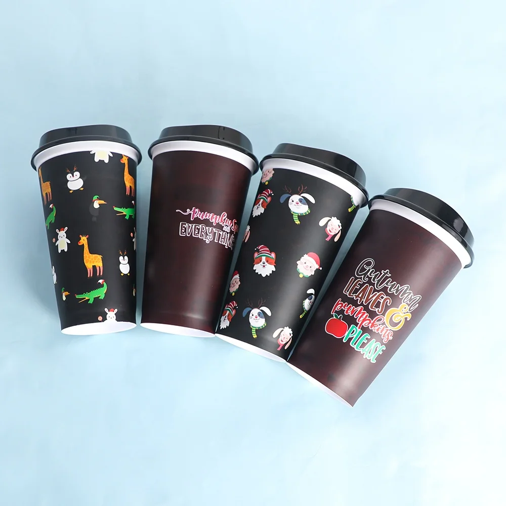 PP reusable colored plastic cups with full color printing