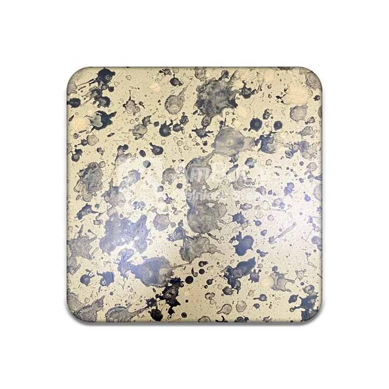 Ambocy Sus 304 316 Colorful Blended 4*8 4*10 Antique Decorative Stainless Steel Patina Sheet/plate