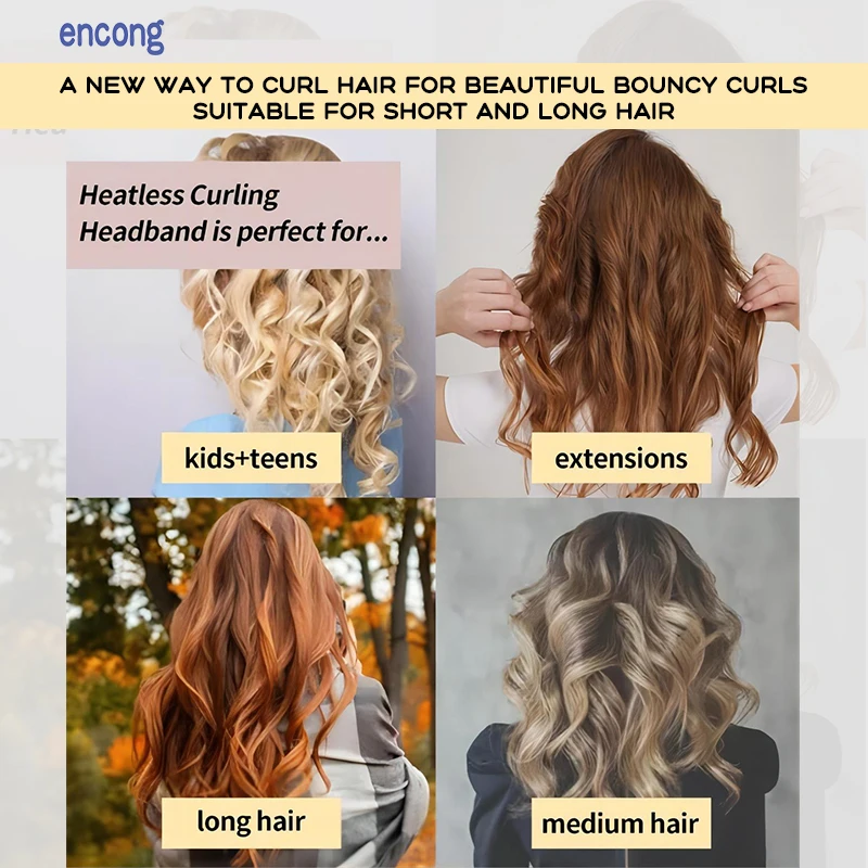 Hair Curling Ribbon Curling Roller Headband Portable Magic No Heat Portable Hair Curler Silk Sleeping Heatless Hair Curler