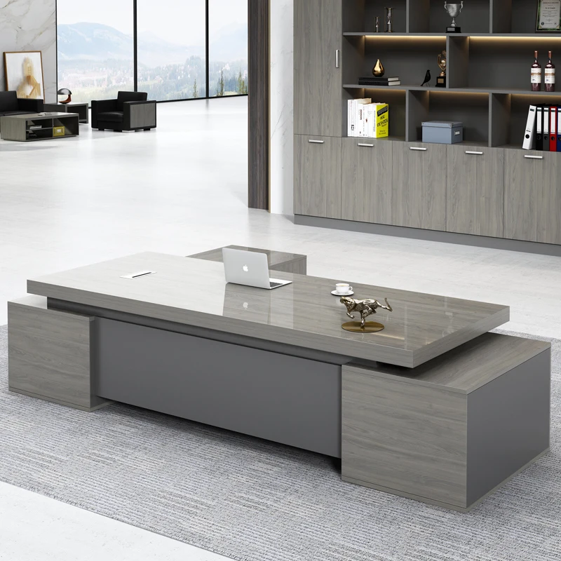 MDF executive office desk classic l shape office desk boss wooden  executive modern office desk furniture