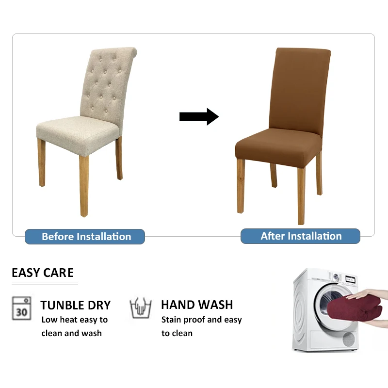 Furniture Covers Slipcover sells Prevent dirt table cloth and elastics cheap  kids elastics New Style Solid Chair Cover