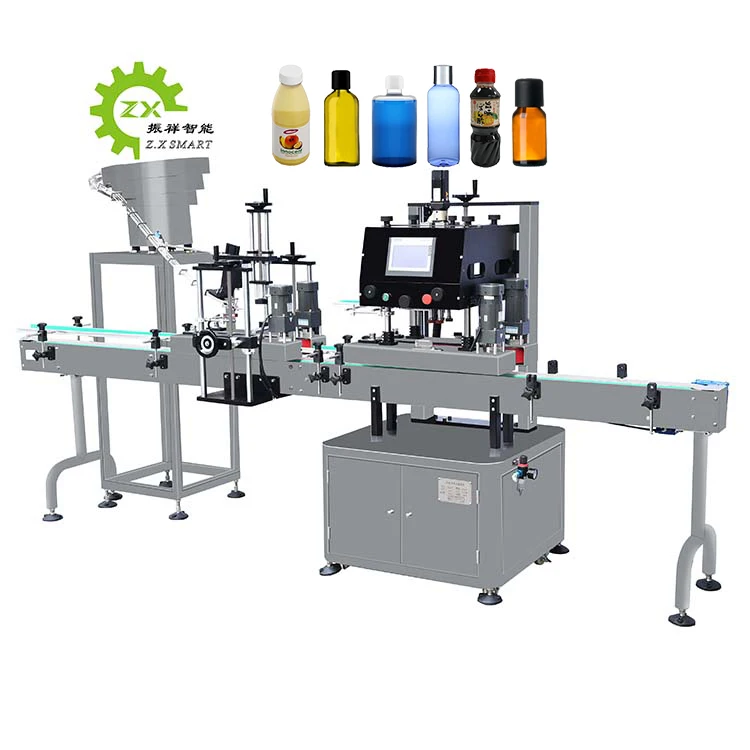 Pump  Automatic Pet Plastic Bottle Jar Capping Machines With  Vibratory Feeder