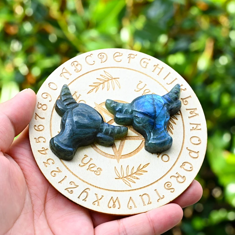 Wholesale Natural Crystal Healing Stone Crystal Labradorite Carving For Home Decoration