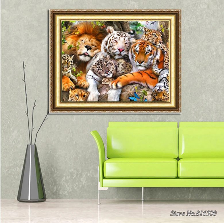 Full Drill Crystal Diamond Painting 5d Diy Animal Diamond Embroidery Kits Tiger Picture Of Rhinestones For Wall Art Home Decor