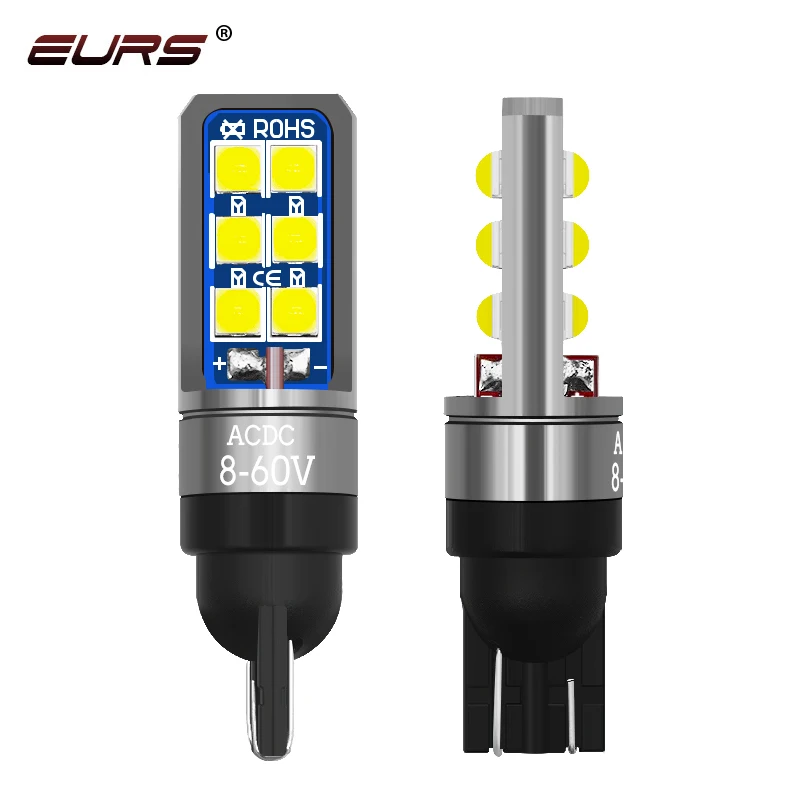 2021 New T10 LED Canbus W5W 3030 12SMD 194 168 Auto LED Car Interior Light plate Dome Reading Lamp Clearance Light AC/DC 8-60V