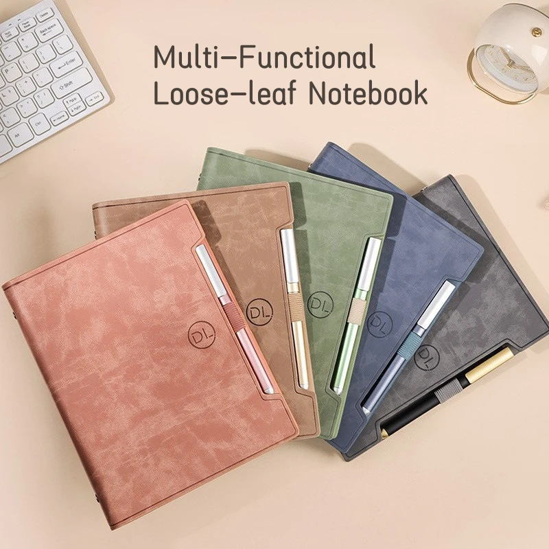 B5 Luxury Notebook Gift set Loose-leaf Leather Notebook And Pen Set Magic Notebook Set