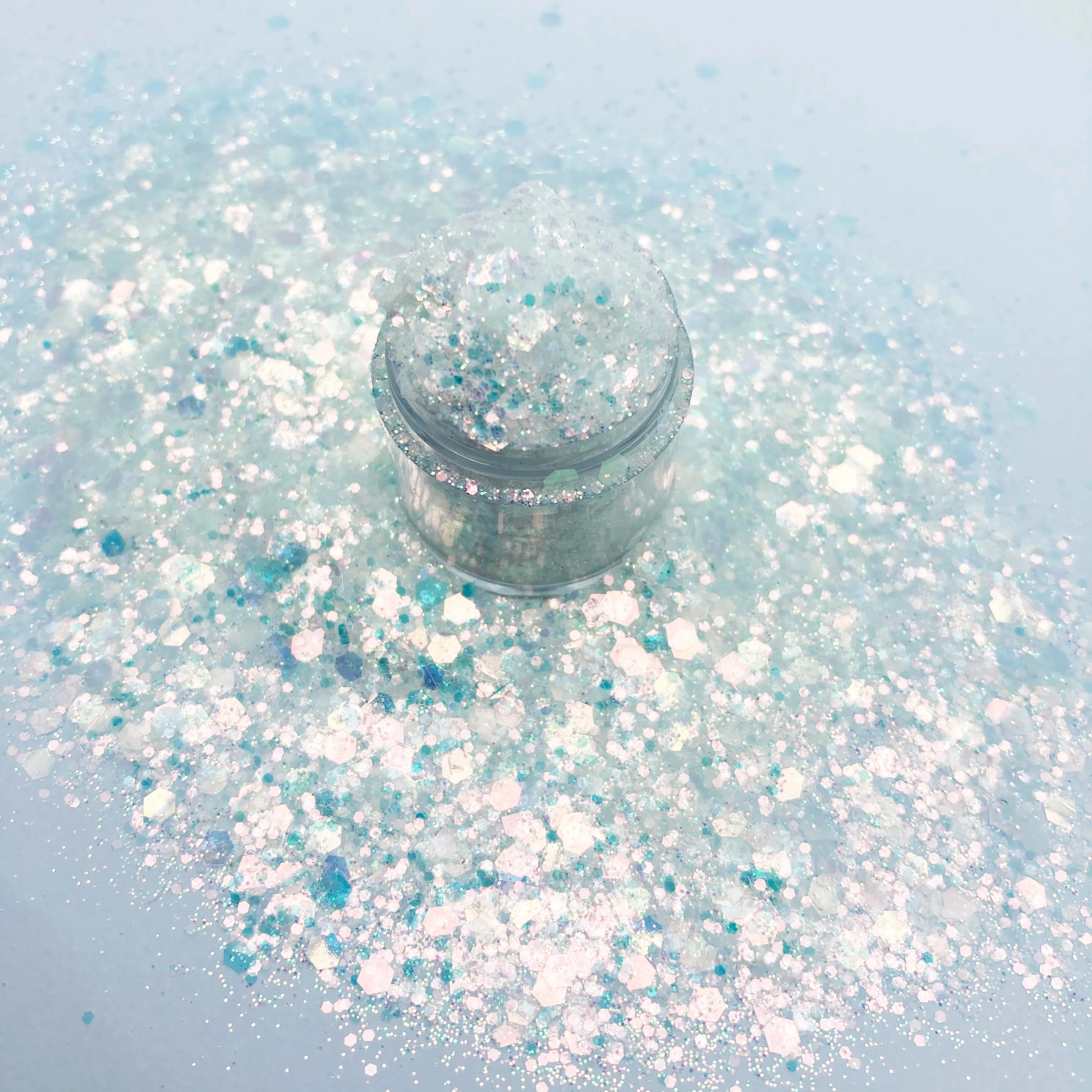 Радужный смешанный блеск мишуры для ногтей и теней для век.