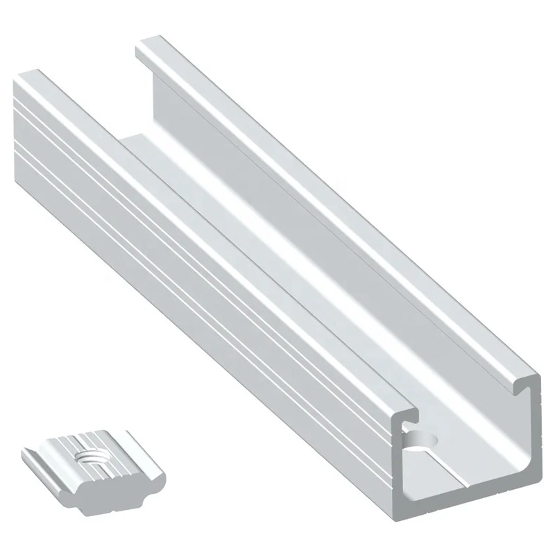 Солнечная pv монтажная конструкция короткие рельсы без рельсов pv система крепления алюминиевый мини-рельс