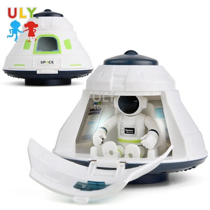 Simulation Outer Space Toys Light Up Space Station Re - Entry Module Astronaut Figure Space Toys For Kids