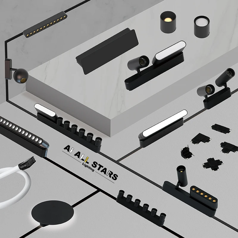 Ceiling Surface Mounted LED Belt Linear Track Lights DC24V Woven Track Rail Light Ultra Thin Slim Smart Led Flexible Track Light