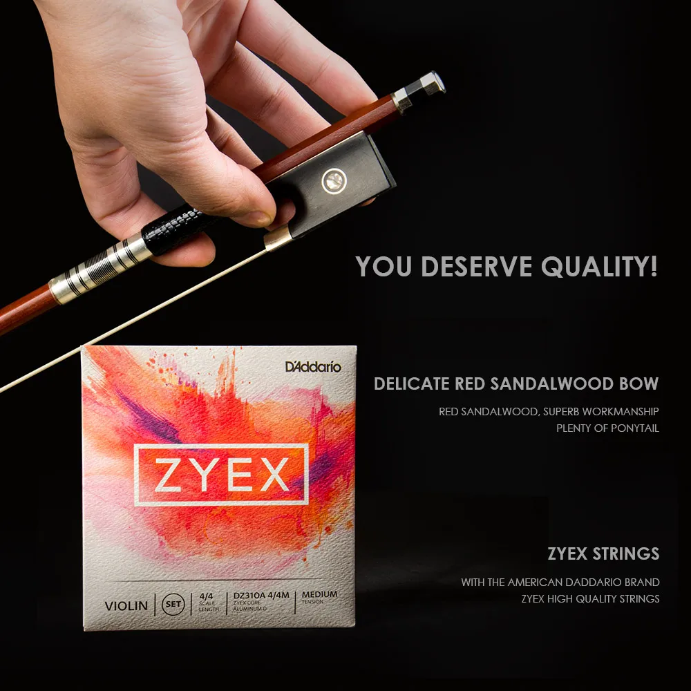 Wholesale 4/4 V08B Violins for Beginners and Students Spruce Face With Maple Back/Side Best Gift String Bow