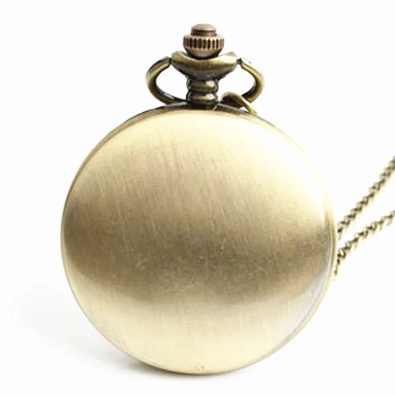 Custom Men Classic Vintage Mirror Polished Quartz Pocket Watch With Chain Reloj De