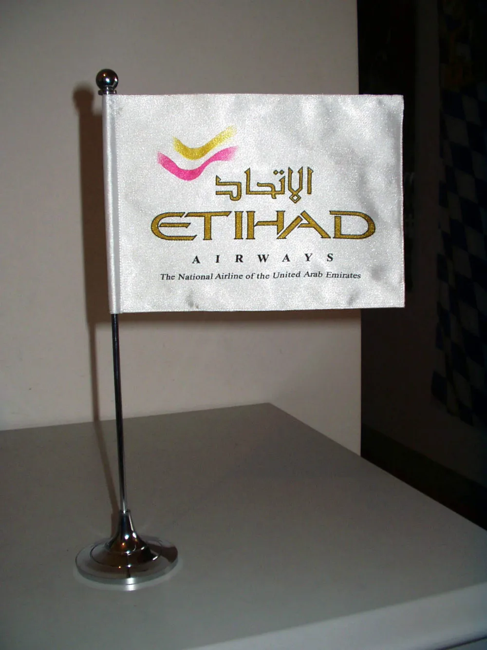 Stainless steel table mini flags office decoration double side printed custom logo national country table flag stand