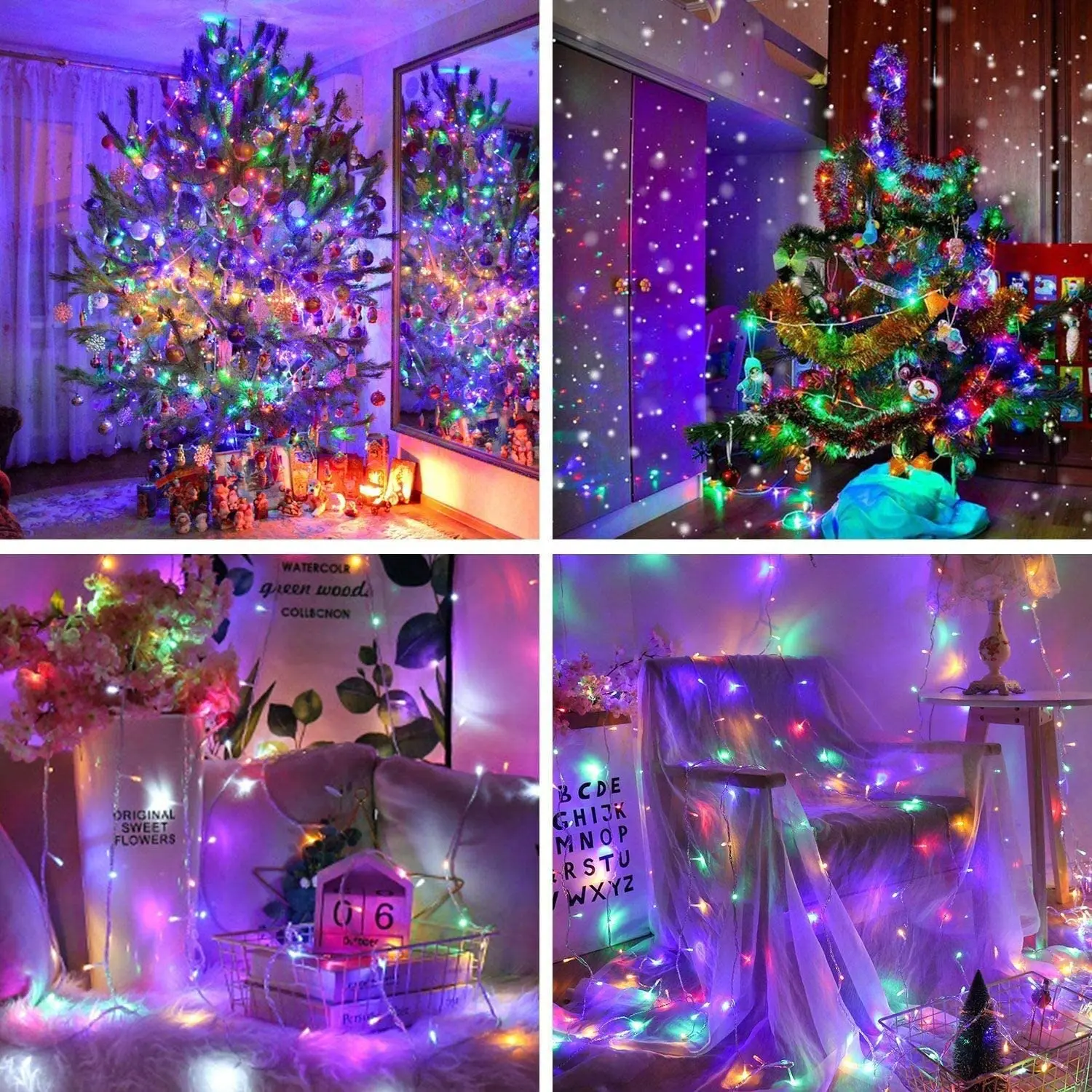 Led Christmas Lights,10m 20m 30m 50m 100m Led Holiday Fairy String Lights Waterproof Xmas Outdoor Decorations