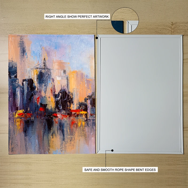 Copied Hand Crafted Old City Abstract Wall Art Metal Print Magnet Hanging Metal Posters Nordic Stylish Wall Art Metal Poster