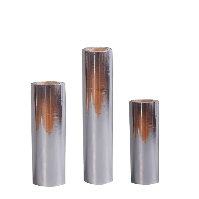 12 micron silver vacuum aluminum metallized PET film for cardboard lamination