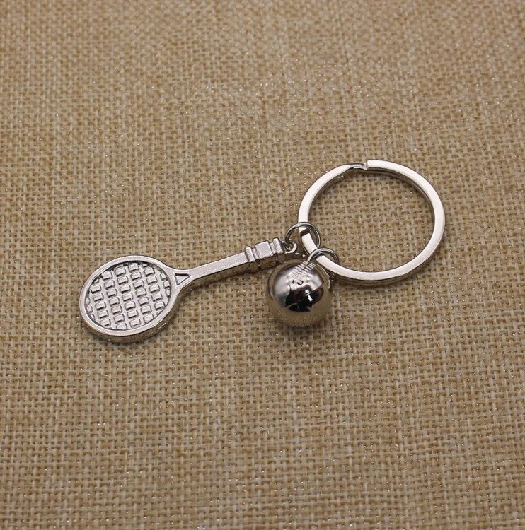 Bulk in Stock Blank Round Metal Keychain Silver Keyring with Custom Epoxy Sticker