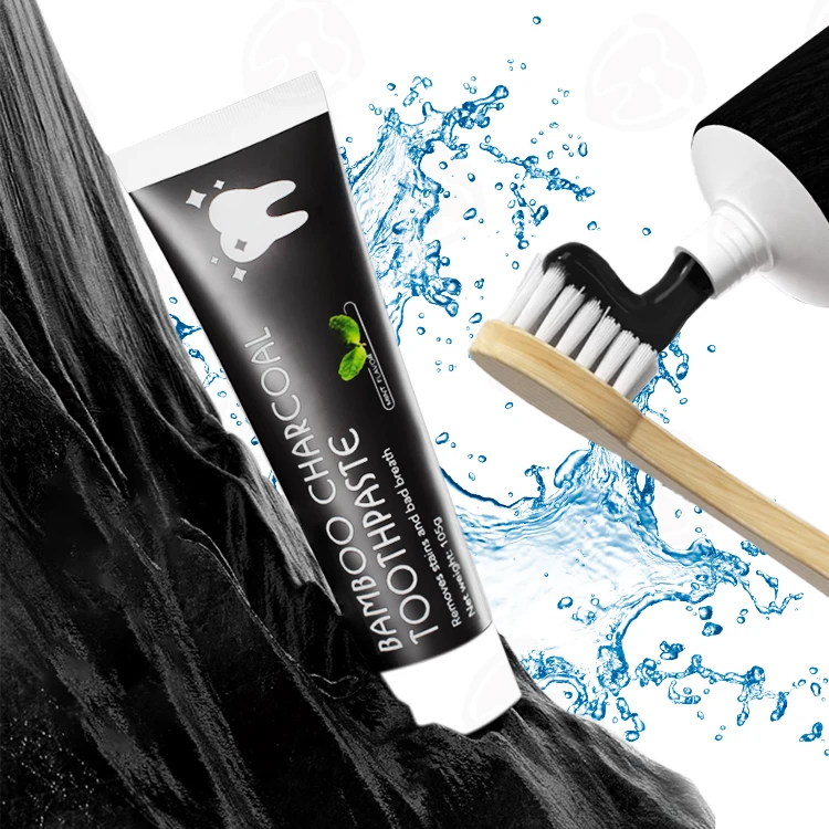 private label  natural active charcoal teeth whitening toothpaste  bamboo charcoal toothpaste