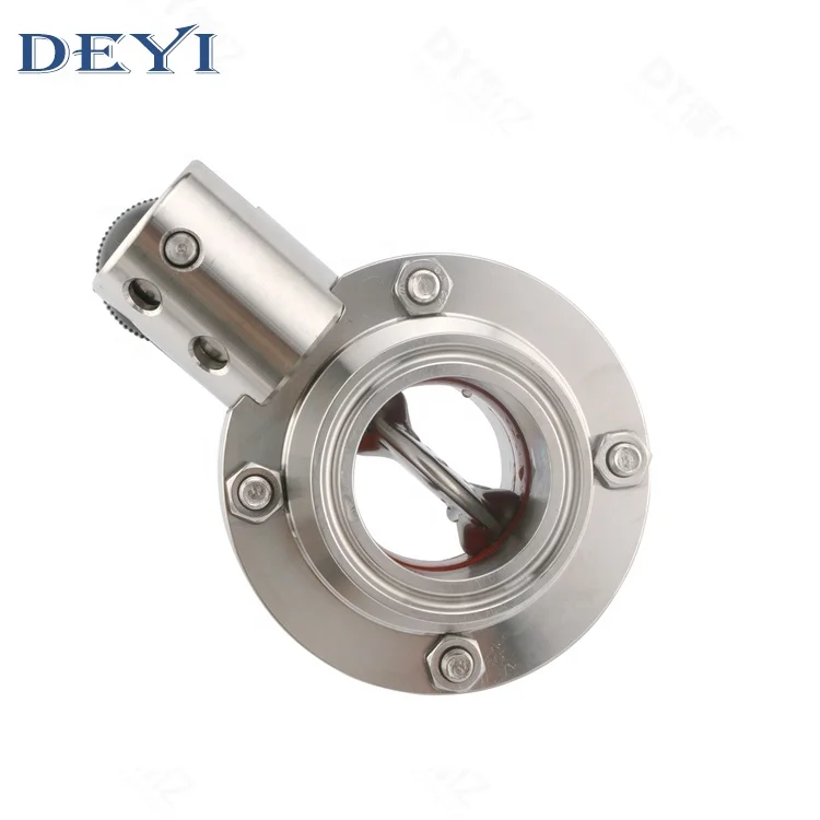 1.5inch Stainless Steel Sanitary SS304 Sanitary Hygienic tri clamp Butterfly Valve Trigger Handle