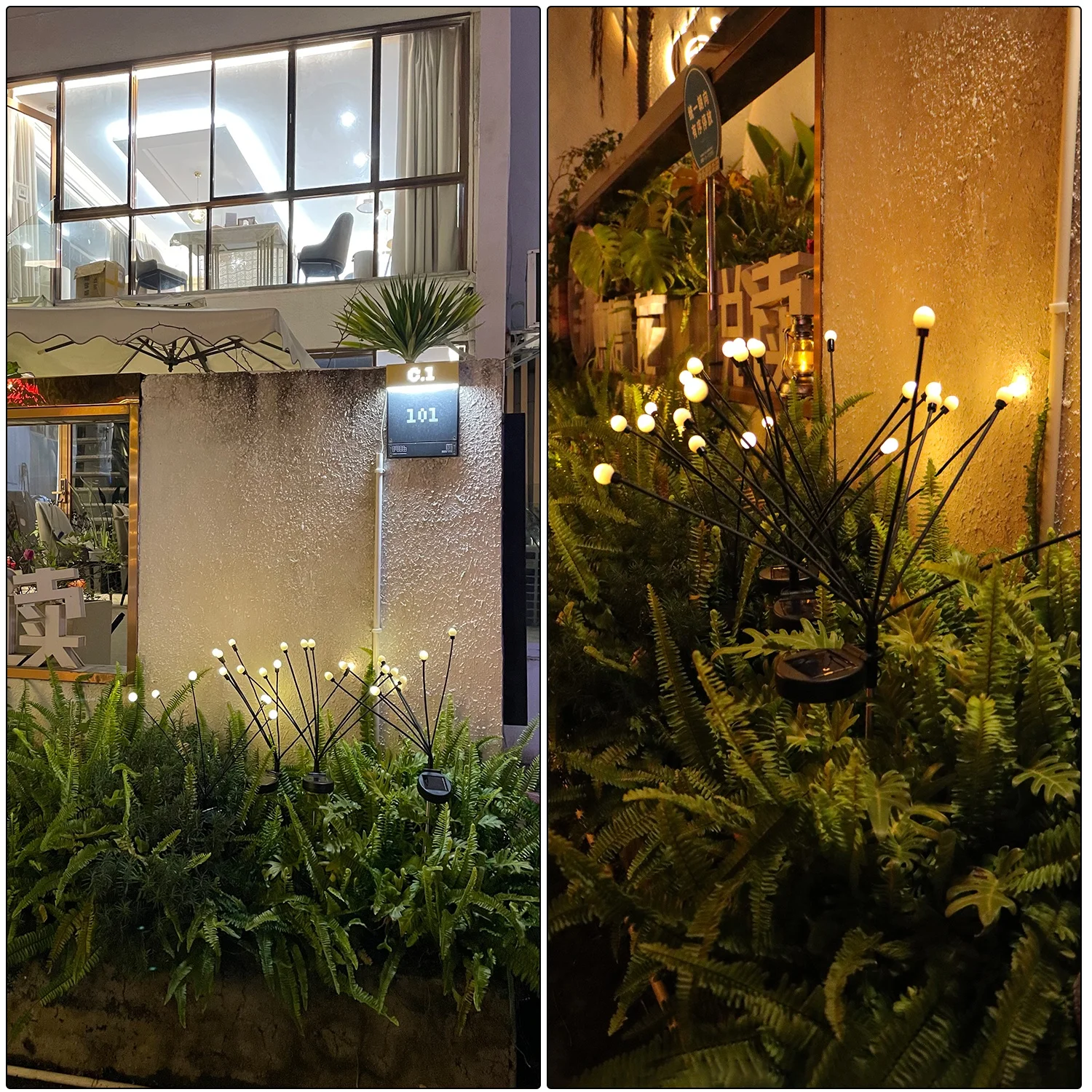 Lawn Light 8 Head LED Swing Firefly Floor Lamp CE 90 ABS Outdoor Garden Square Festival Decoration Hot Selling Solar Waterproof