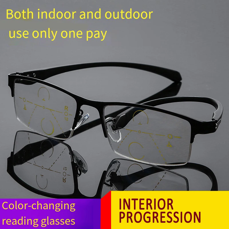 2024 New Arrival Designer TR90 Raw Material Photochromic Reading Men Glasses Frames for Eye Glasses