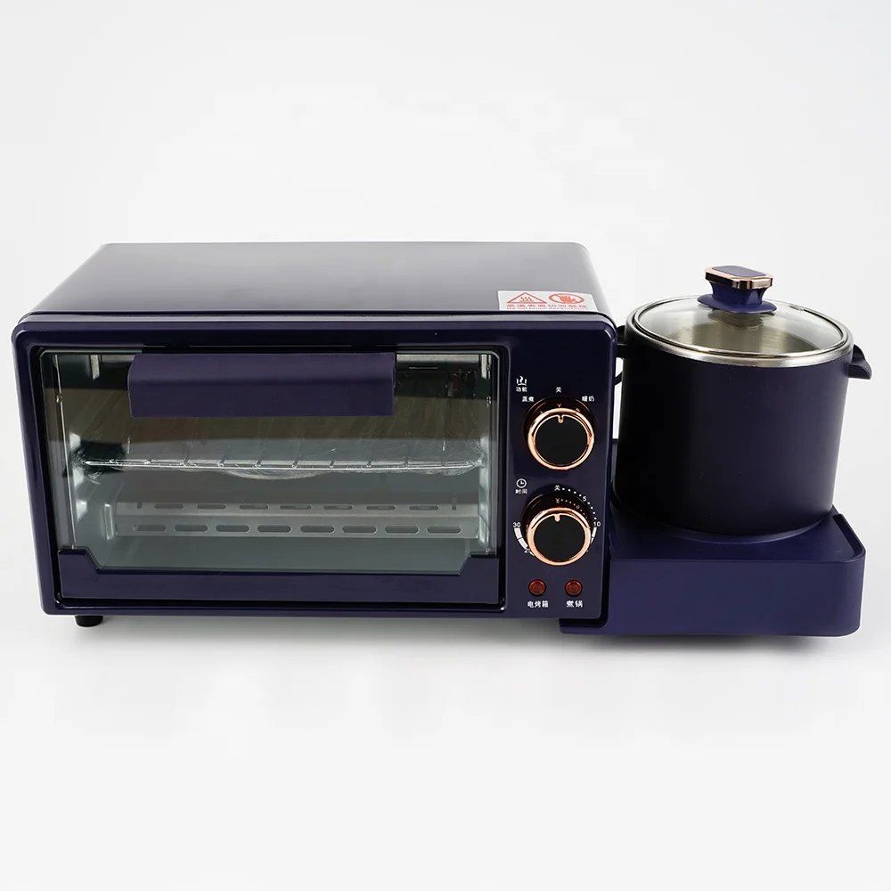 3-in-1 Family Size Breakfast Maker, Cooking pot, Non-Stick, Frying Pan, Toaster Oven