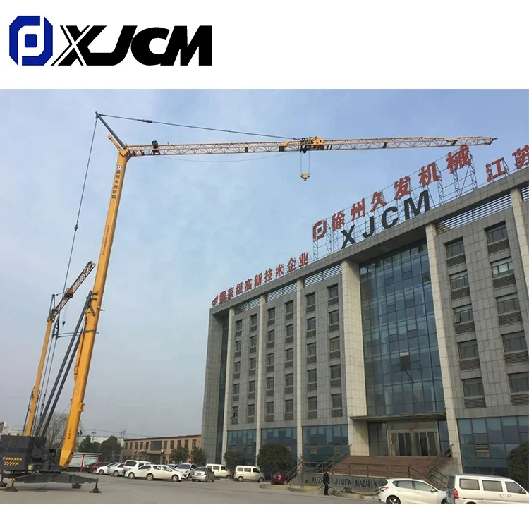 Jiufa Supplies Mobile Tower Crane for Sale Building Overhead Mini Folding 1 Ton CE Provided Bearing Truck Mounted Tower Crane