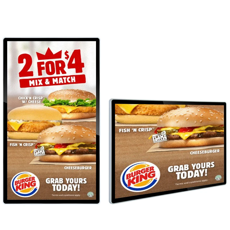 21 32 43 49 50 inch wall mount digital signage Android advertising display for hotel lobby