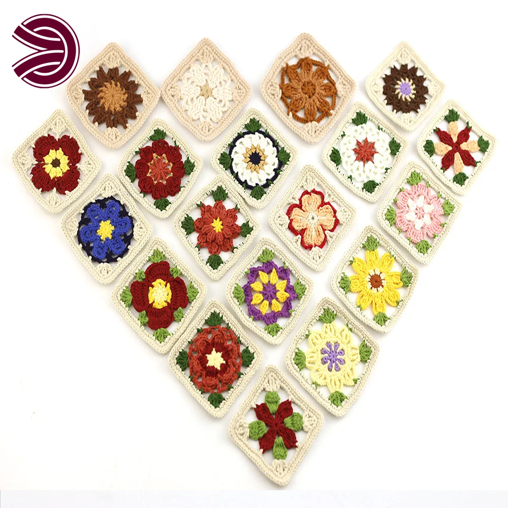 Hand Crochet Patterned Square Patchwork Square Clothing Vest Handmade Garment Crochet Accessories