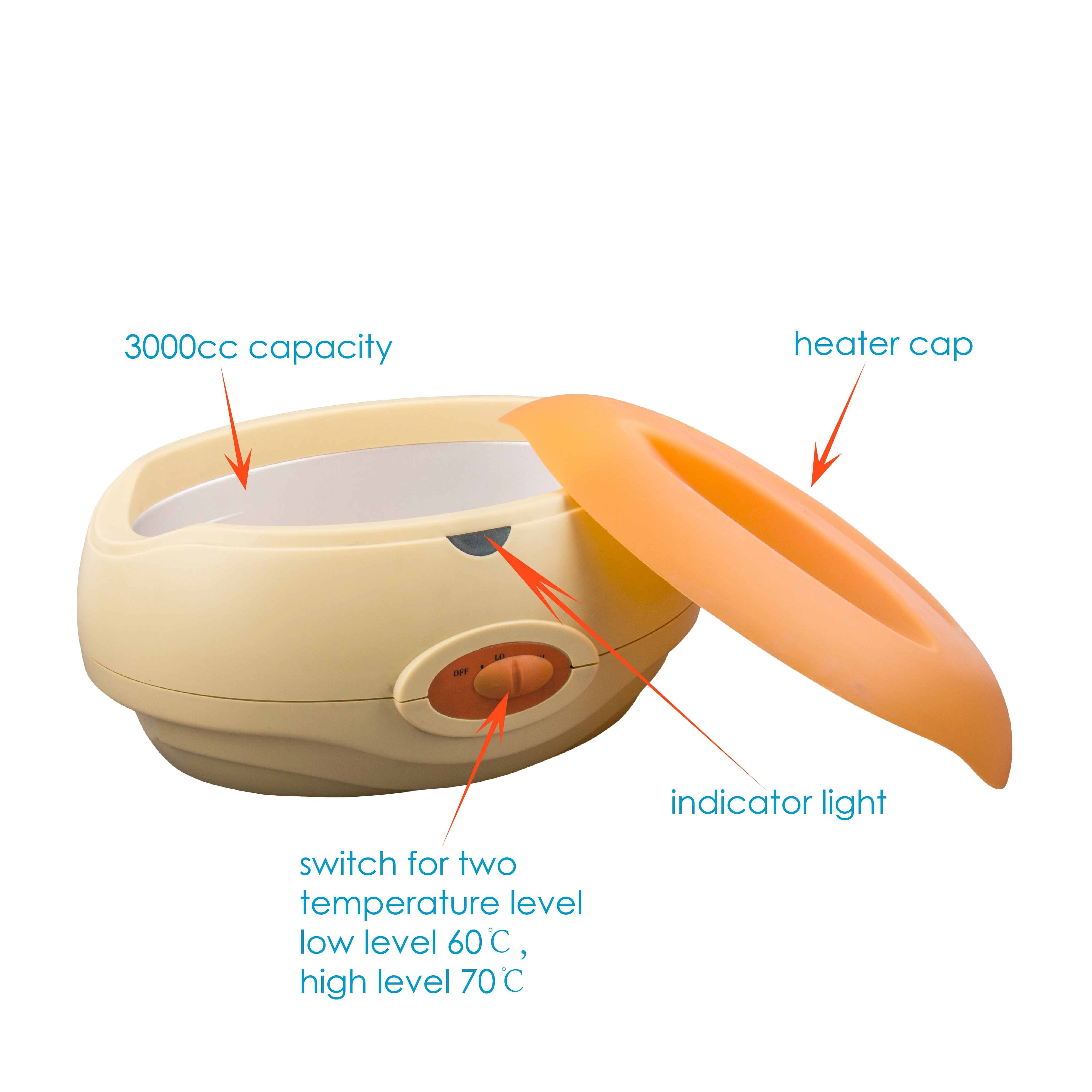 3000ml Paraffin Wax skin care device with natural ABS Materials for hands and feet DIY at home or salons